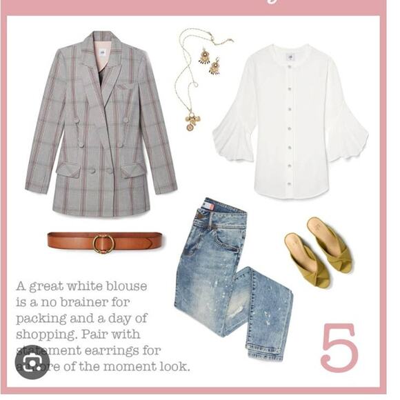 Cabi gray plaid sleuth career Blazer jacket size 8 - Picture 4 of 12